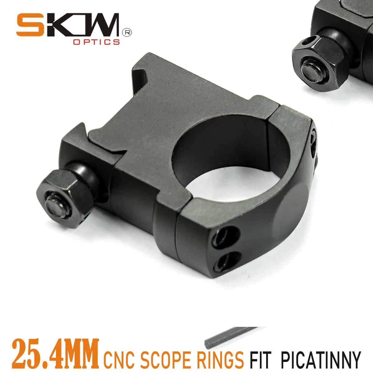 Skwoptics-Scope Rings, Riflescope Mount Fit, Picatinny, 25.4mm,