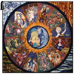 Full Round Diamond Painting, 12 Constellations and 12 Zodiac Signs, Handmade Diamond Embroidery, Mosaic Art Kit, Home Decoration