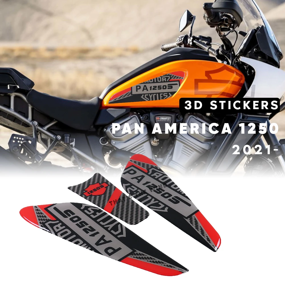 

3D Motorcycle Resin Epoxy StickerFor Pan America 1250 pa 1250 Side Tank Pad Anti Scratch Decal Non-slip TankPad 2021 2022