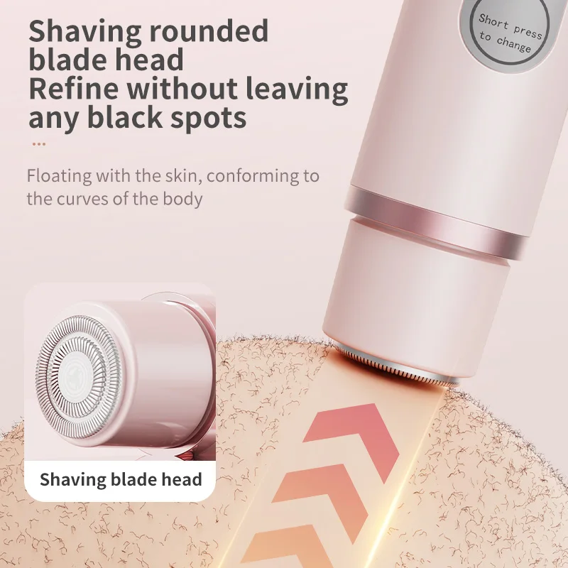 Beleza dupla barbeador elétrico para facial biquíni corpo depilação usb recarregável portátil ferramenta de remoção do cabelo