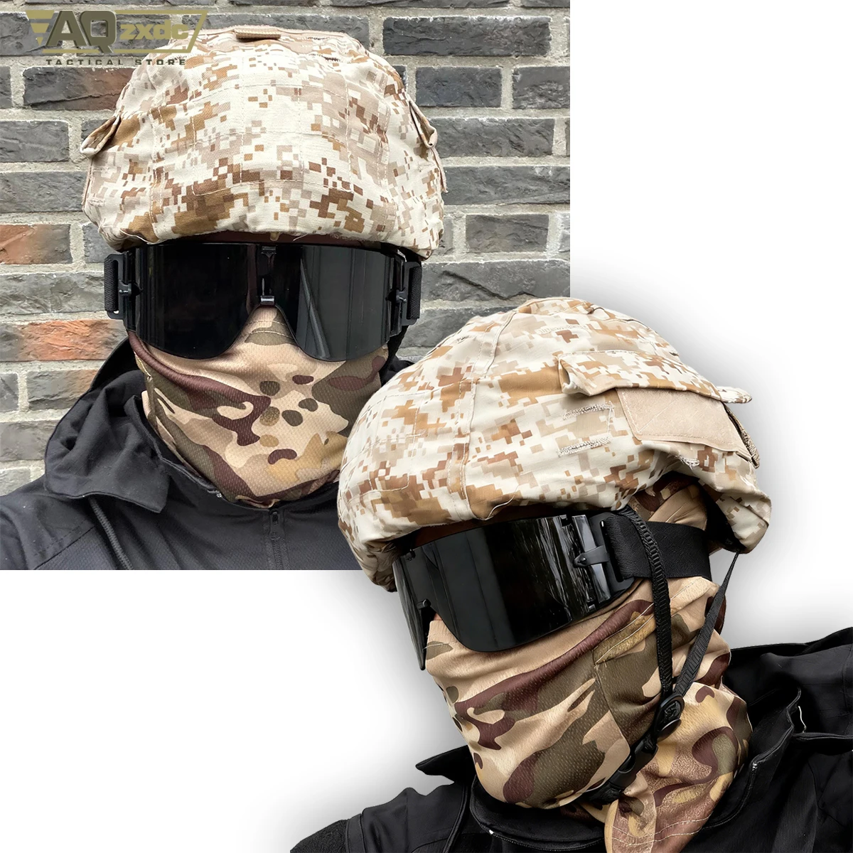 Tactical Airsoft Goggles with 2 changeable Lenses – Black Frame & Camo Case Slim Anti-Fog Glasses for Airsoft and Outdoor Sport