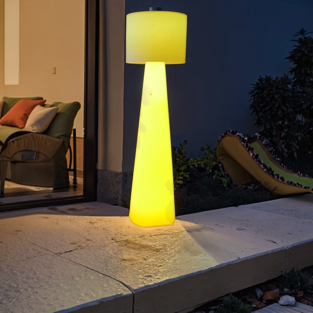 2025 Hot Seller Outdoor Plastic Oplaadbare Moderne Rgb Led Vloerlamp voor Decoratie