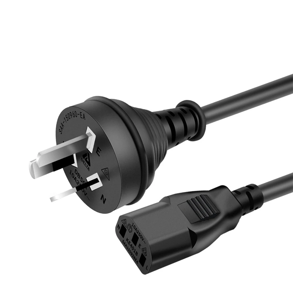 AU Plug C13 Power Plug 3C*0.75mm 10A 250V Cable Length 120CM Suitable for The Australia New Zealand