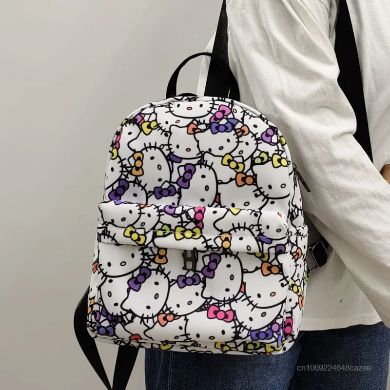 Sanrio Hello Kitty Full Printed Aesthetic Mini Backpacks Y2k Japanese Korean Style Cute Bags Women Small Shoulder Bag Girls Gift