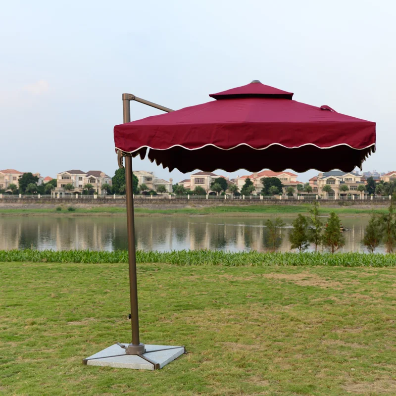 Roma Umbrella With Top Roof Pure Color For Outdoor Coffee Shop Umbrellas Tea House Umbrella Used For Sun Shading