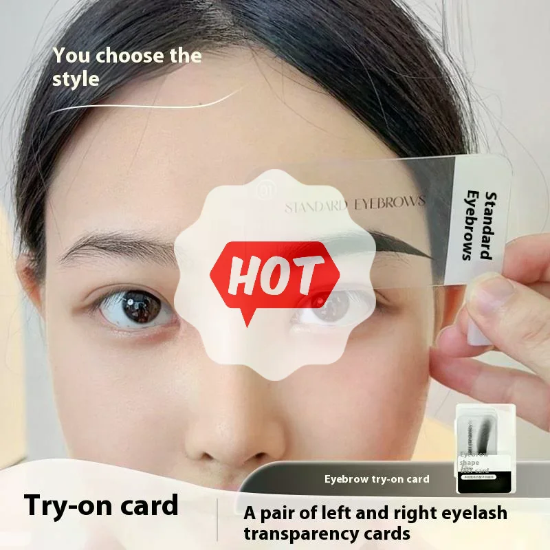 6 Pairs Brow Shape Try-On Card 6 Popular Styles For Quick Client Selection,Brow Shape Template Card,Simulates The Brow Effect