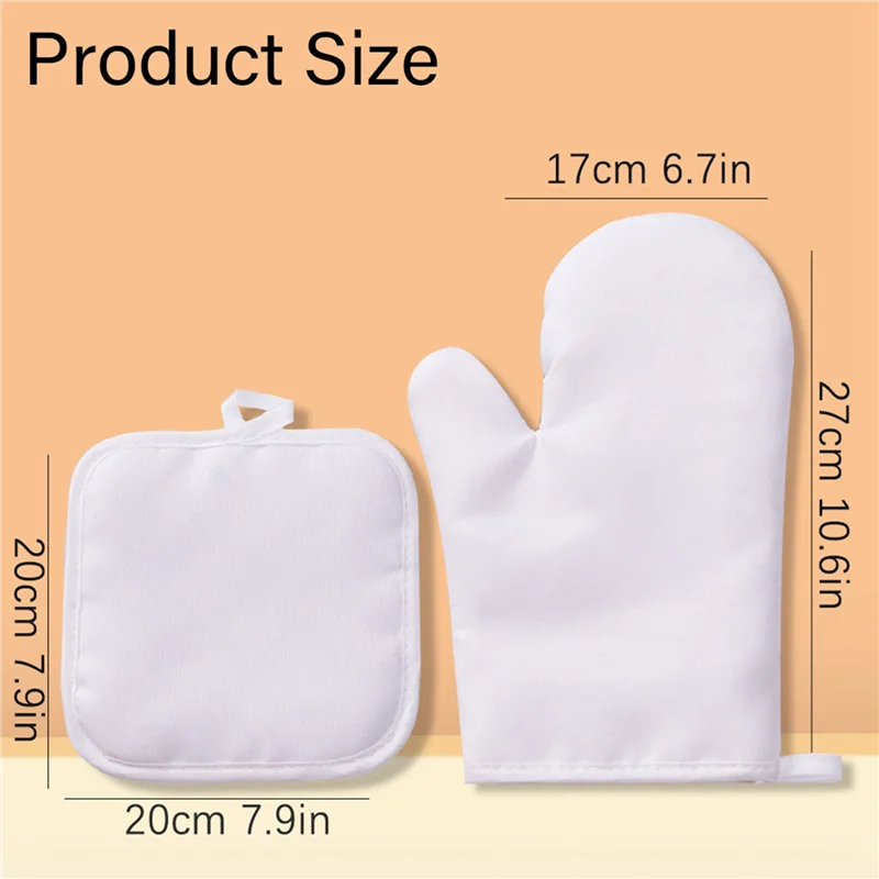 Акция! Сублимационные пустые рукавицы для духовки, набор перчаток и сублимационная пустая подставка для горшка для DIY, аксессуары для кухни, столовой, 16 шт.