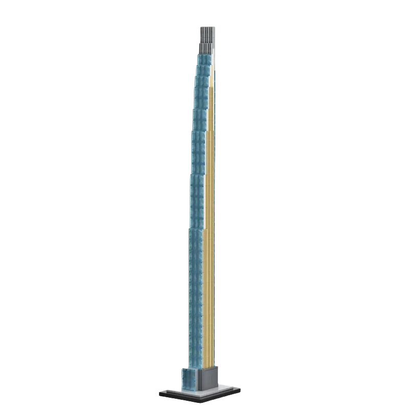 

Custom MOC Block Toy Skyscraper Series 111 West 57th Street 1:800 scale (Steinway Tower) model 634pcs Creative holiday gifts