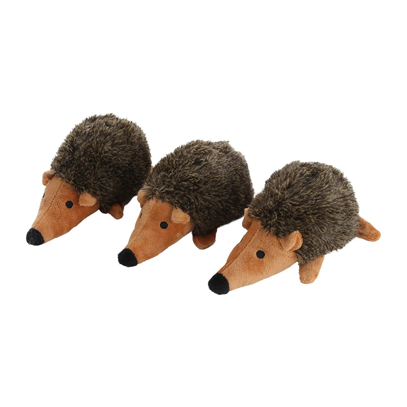 Cute hedgehog shape pet plush dog toy contains BB bark will sound bite resistant teeth pet toy