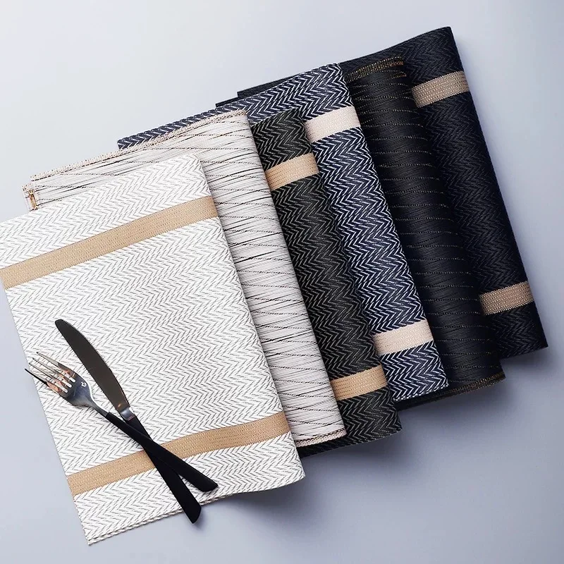 PVC Heat Insulating Placemats Durable Exquisite Placemats Multi Functional Anti Slip Waterproof Placemats Kitchen Accessories