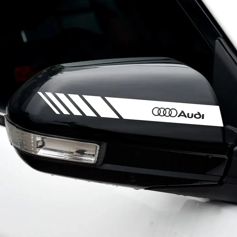 

2 шт., виниловые наклейки на зеркало заднего вида для Audi Sline QUATTRO RS A3 A4 B8 8P 8V B6 A5 A6 C7 Q5 B9 B7 C6 A1 Q7