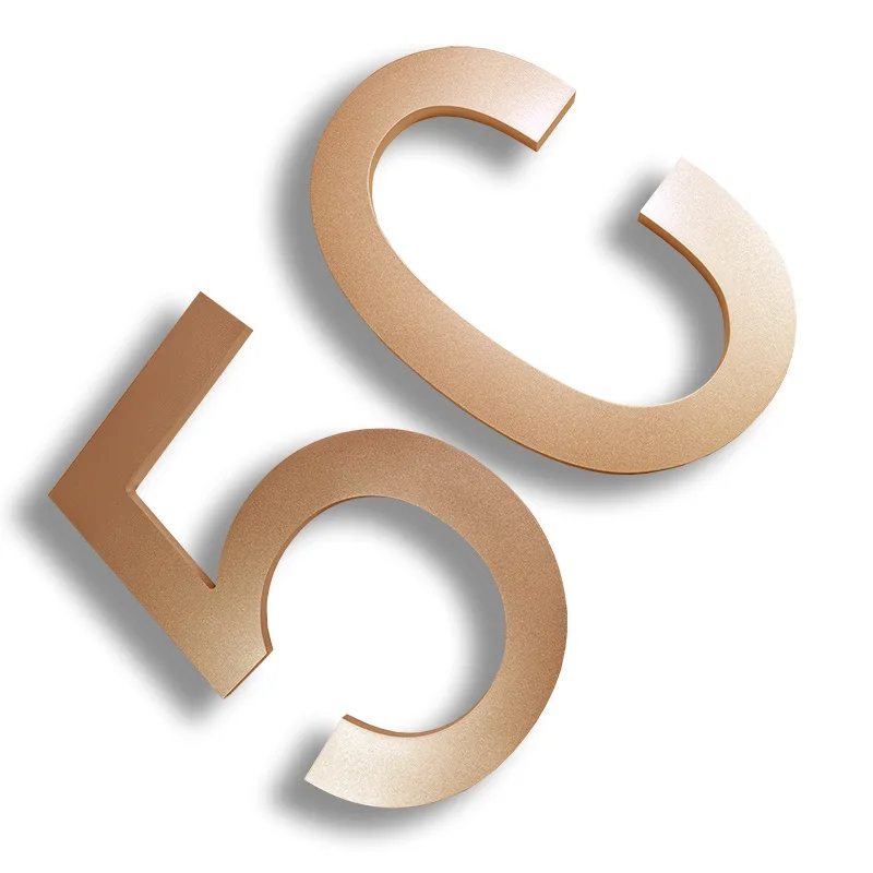 8inch 200mm Luxury Address Big House Numbers Modern Floating Signage Outdoor Digits Mailbox Outdoor Address Sign For Metal Door
