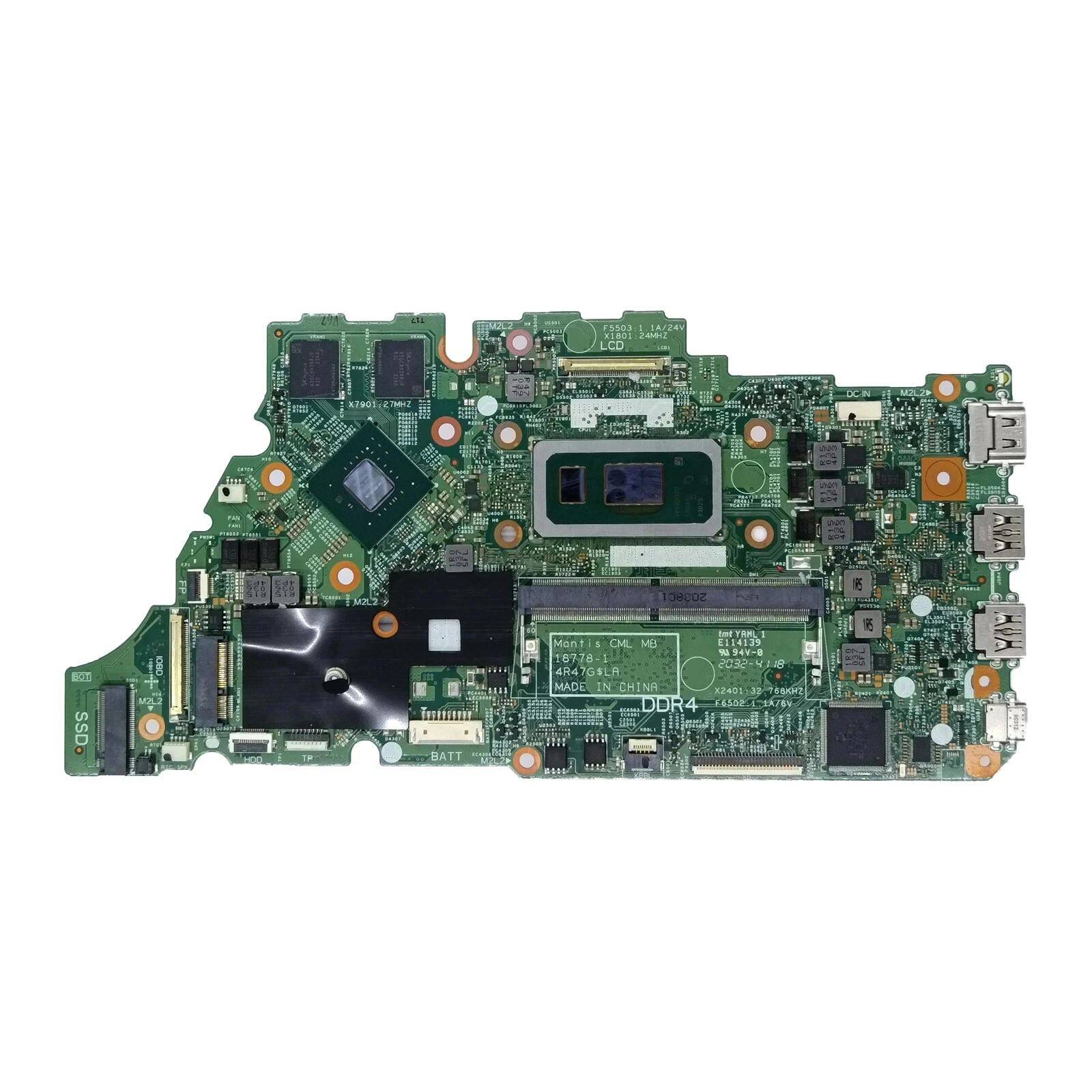 

00FT7K для материнской платы Inspiron 5490 5590 18778-1 i5-10210U 4 ГБ MX250 2 ГБ
