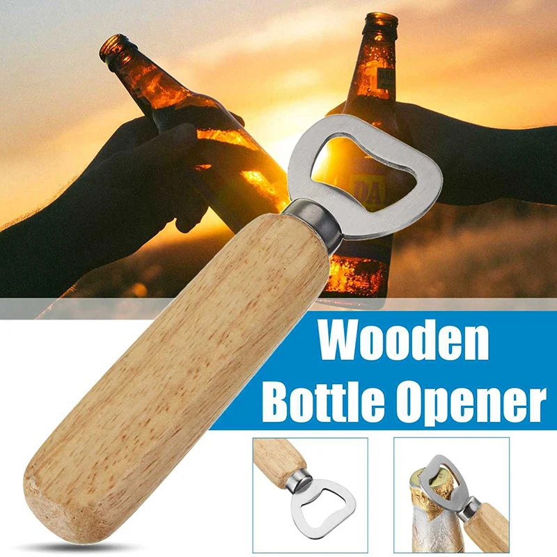 20/30/40Pcs Bartender Beer Bottle Openers Wooden Handle Wine Bottle Opener Wedding Favors for Home Kitchen Bar Restaurant