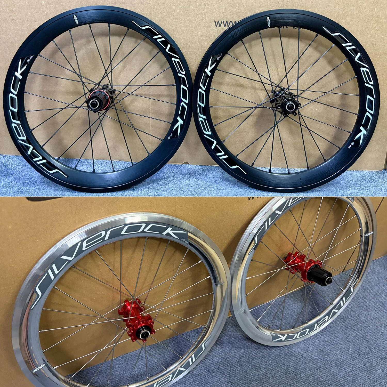 SILVEROCK SR40-002 Alloy Wheels 20inch 406 451 Disc Brake Clincher for FNHON Blast D8 Folding Bike Minivelo Wheelset QR or Thru