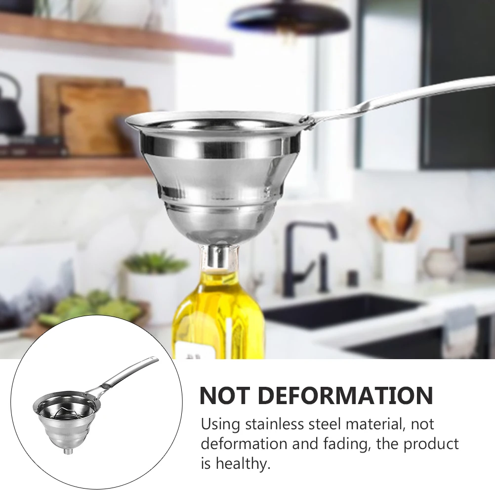 

1pc Stainless Steel Oil Strainer Scoop Long Handle Grease Filter Soup Spoon High-Density Hole Kitchen Colander Home Use