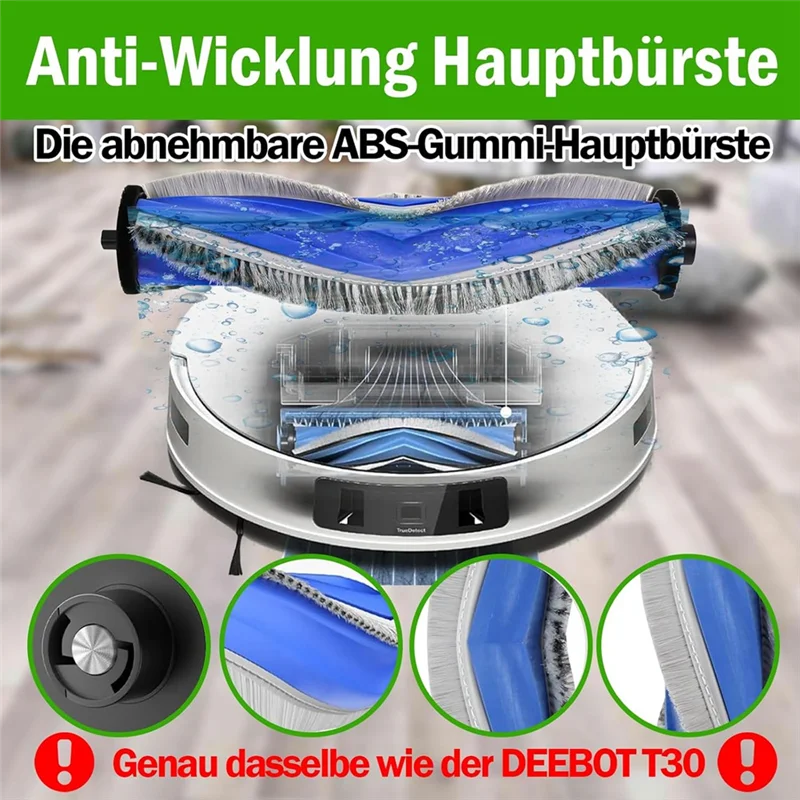 ABBK-Для Ecovacs Deebot T30 Pro Omni/T30 Omni Робот-пылесос Основная боковая щетка Hepa-фильтр Швабра Ткань Мешок для пыли Аксессуары