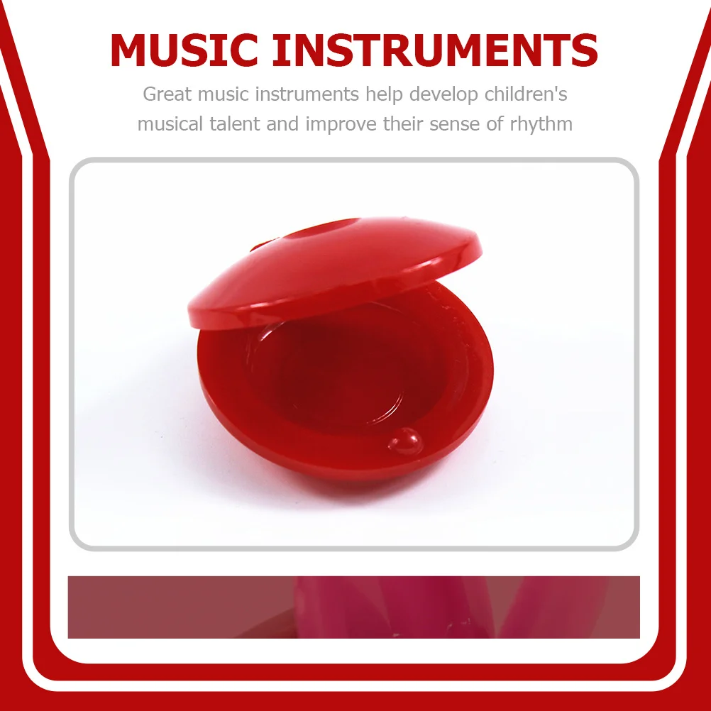 10 szt. Kastaniet Instrument Muzyczny Kolorowy Wytrzymały Bezpieczny dla Dzieci Rozwijający Talencie Rytmiczne Zabawka Kastaniet dla Dzieci Zabawki Muzyczne