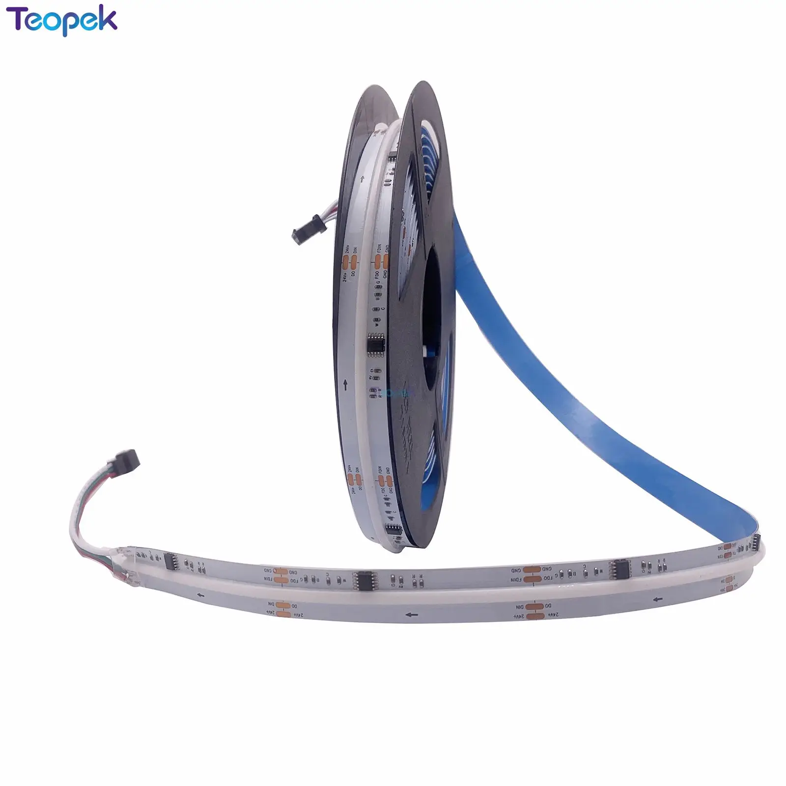 WS2805 SPI FCOB RGBCCT LED Strip Addressable Pixels DC24V 840 LEDs FOB COB Lights 15MM PCB