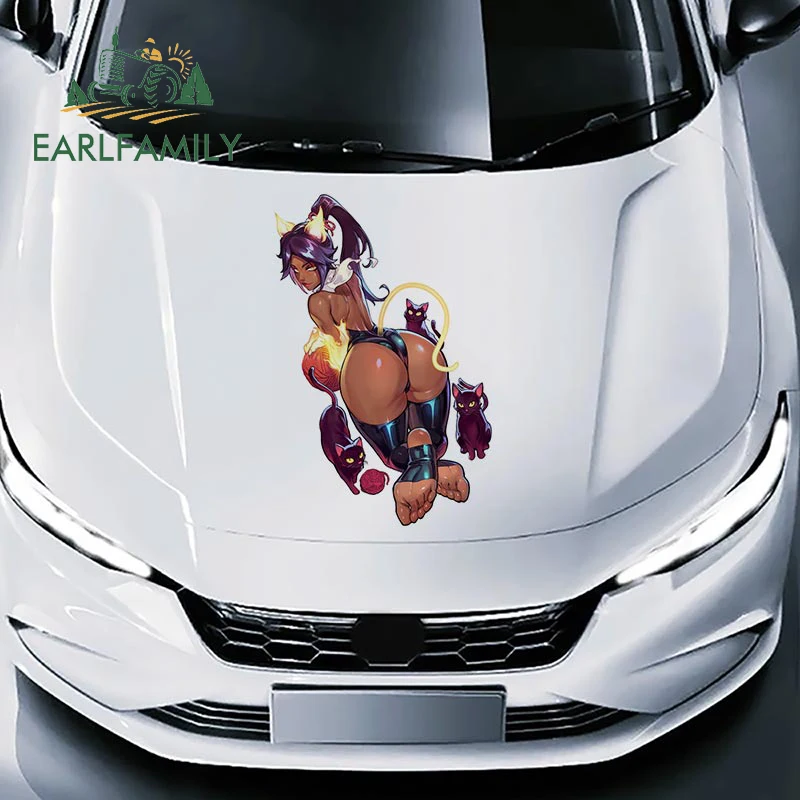 

EARLFAMILY 43 см X 28,1 см Yoruichi сексуальный кот большие автомобильные наклейки практичные защитные наклейки на дверь автомобиля простой декор бампера багажника