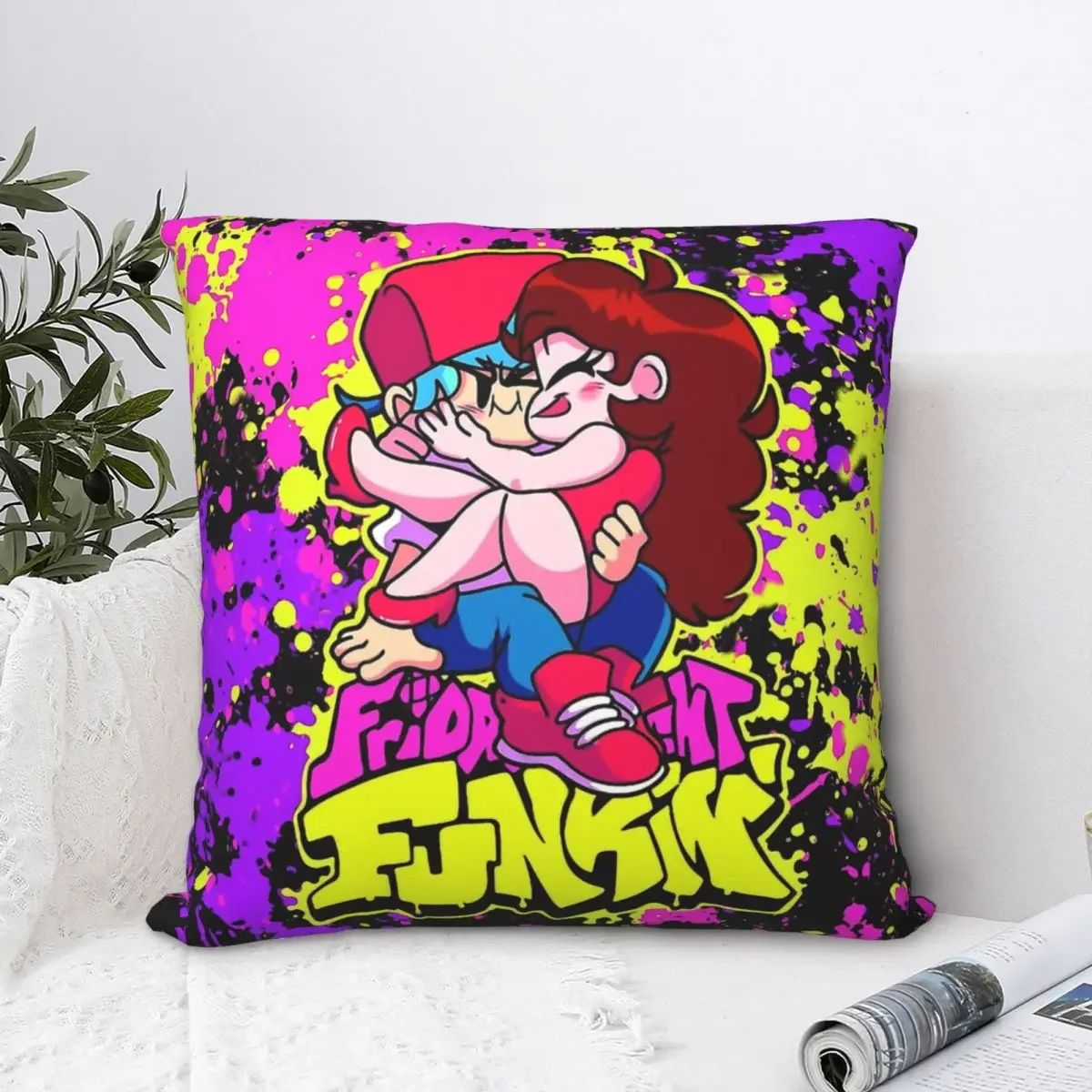 

Пятничная ночь Funkin бойфренд девушка Cojines декоративная подушка