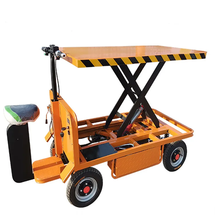 Adjustable Table Farm Collapsible Electric Flatbed Truck Hydraulic Scissor Tricycle Electric Cargo Lifting Scissor Platform