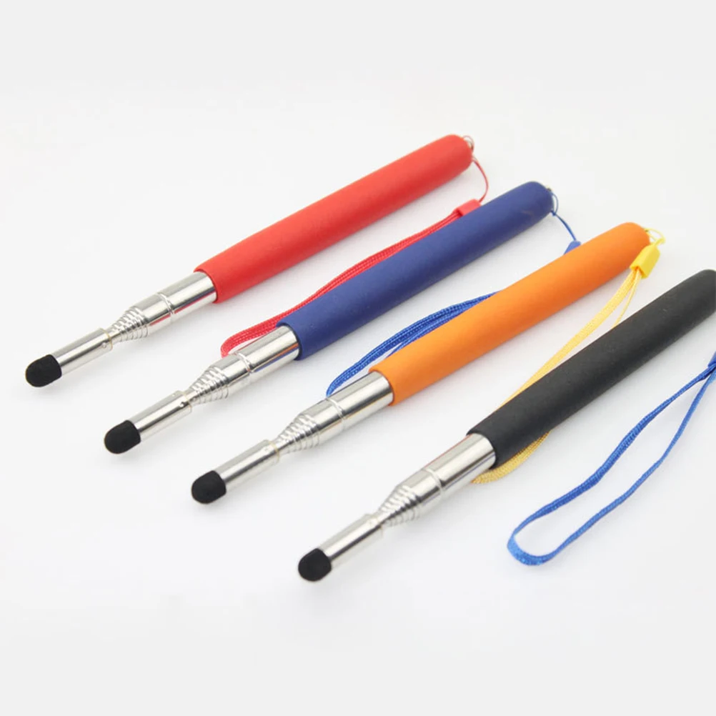 

2 Pcs Pointer Pen Telescopic Retractable Teachers Stainless Steel Hand Extendable Presenter Classroom