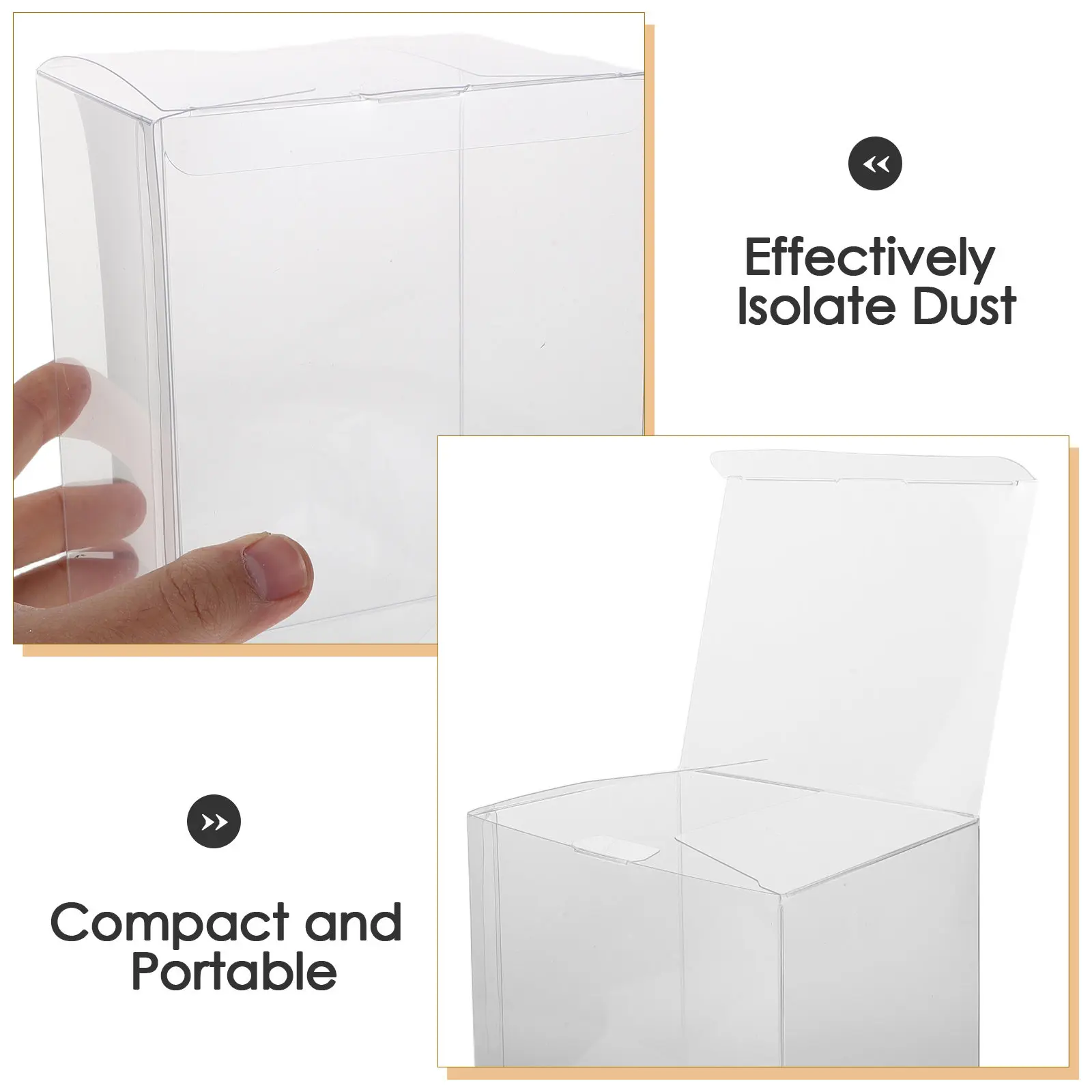 10Pcs Transparent Display Box Protective Case for 4 Inch Action Figures Miniatures Dustproof Storage Showcase Organizer