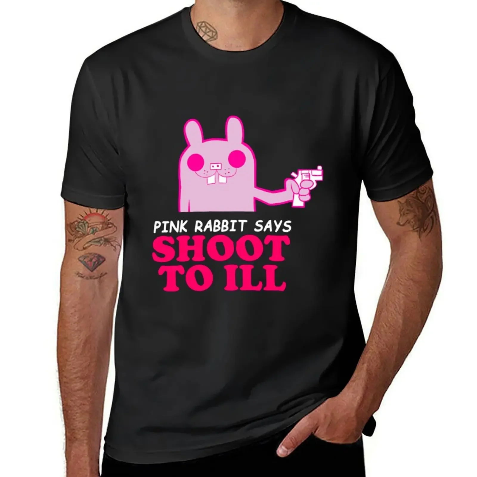 

Gorillaz - Pink Rabbit Says- Shoot to Ill89 T-Shirt plus sizes oversized t shirt vintage anime shirt men t shirt