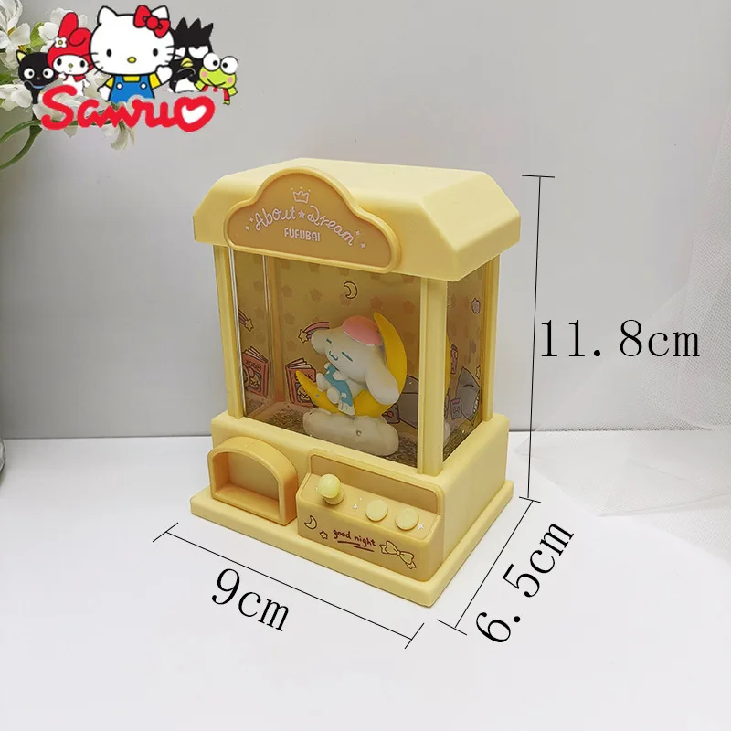 MINISO Melody Kuromi Hello Kitty Cinnamoroll Pochacco Doll Wind Lamp Children's DIY Desktop Decoration Ornaments Night Light