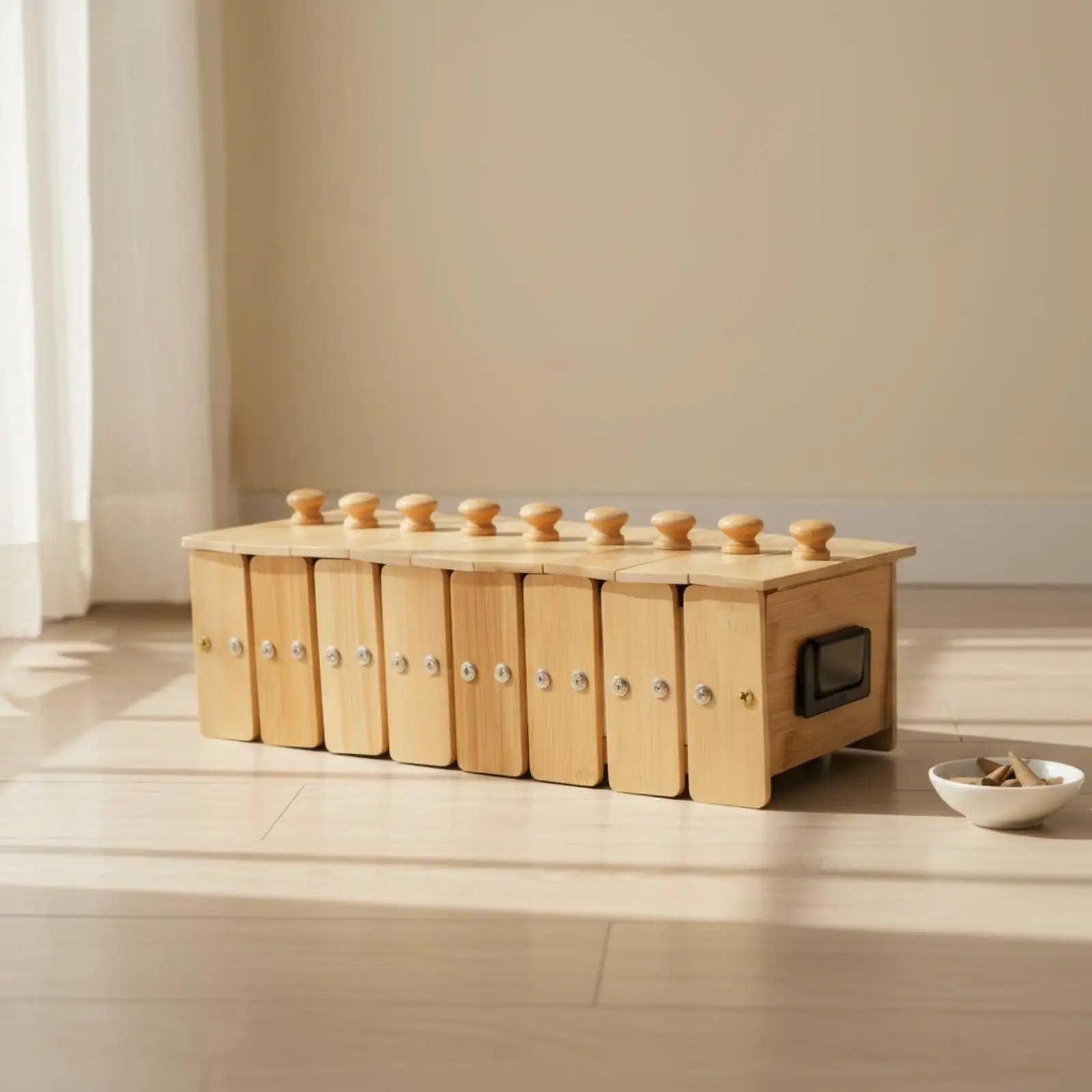Elongated Bamboo Traditional Warming Box | Rectangular, traditional warming Box with Metal Lining, for Back Treatment