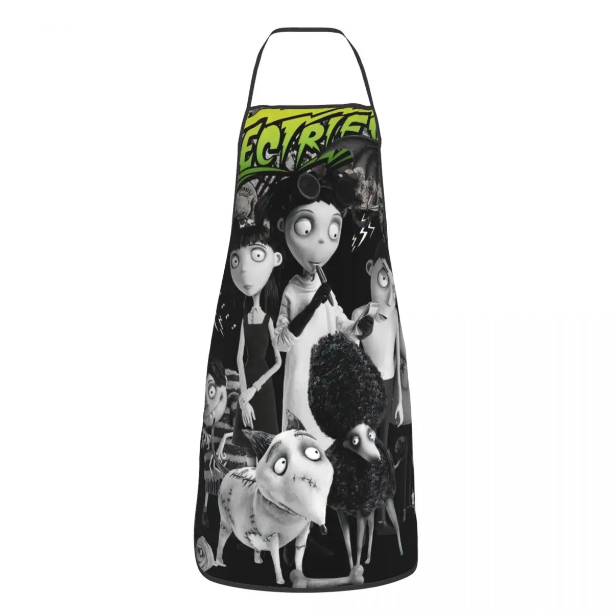 Custom Frankenweenie Characters Apron Women Men Unisex Bib Sparky Dog Cooking Kitchen Tablier Cuisine Chef Gardening