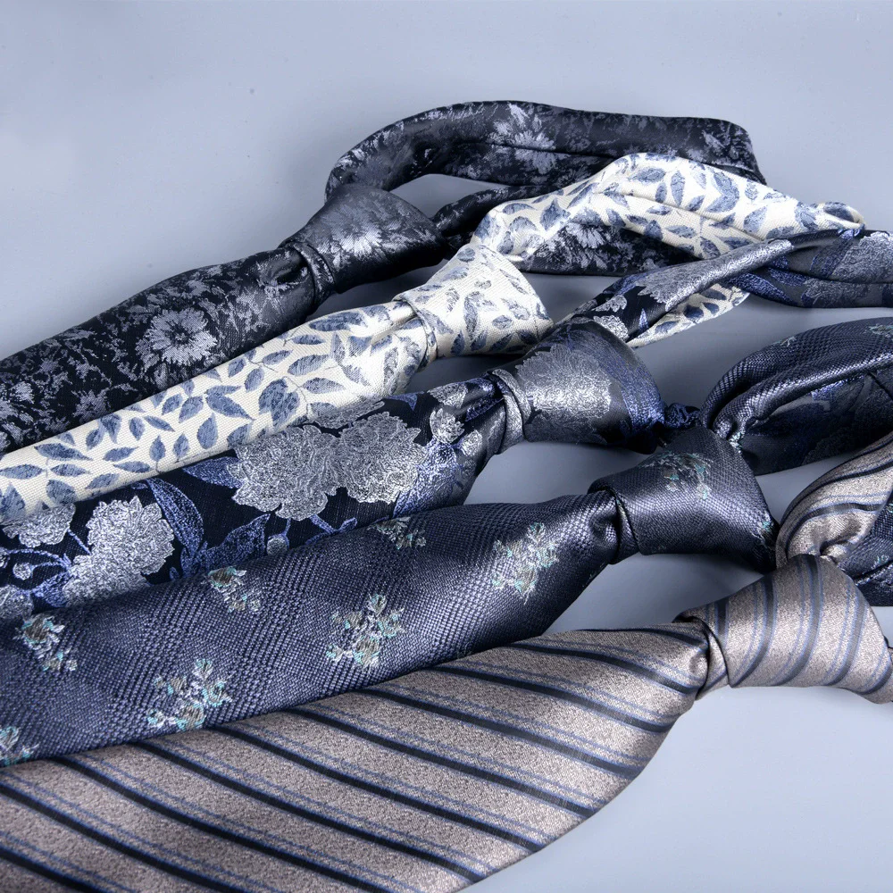 luxury tie for man Men's Stripe Tie 8cm Hand-loomed Floral Business Formal Administrative Professional 2026 New Hot Sale