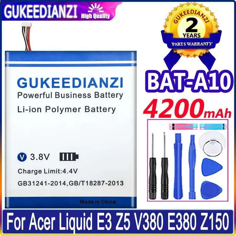 

Bat-A10 High Capacity Lightweight Mobile Phone Battery 4200Mah For Acer Liquid E3 Z5 V380 E380 Z150