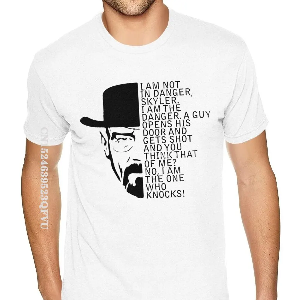 Oversized T Shirt Breaking Bad Walter Heisenberg I Am The Danger Simple Design Gothic Style Anime Tshirt Mens Designer Shirts