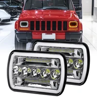 Faros delanteros LED 5x7 7x6 H6054 H5054 faros LED para Jeep Wrangler YJ Cherokee XJ Comanche MJ S10 Blazer Express Savana Van Truck