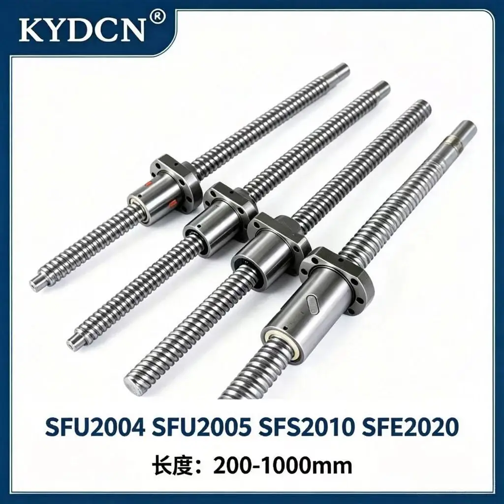 20mm Customizable Ball Screw for DIY 3D Printer SFU2004 SFU2005 SFS2010 SFE2020 Mechanized Processing 250-1000mm Length