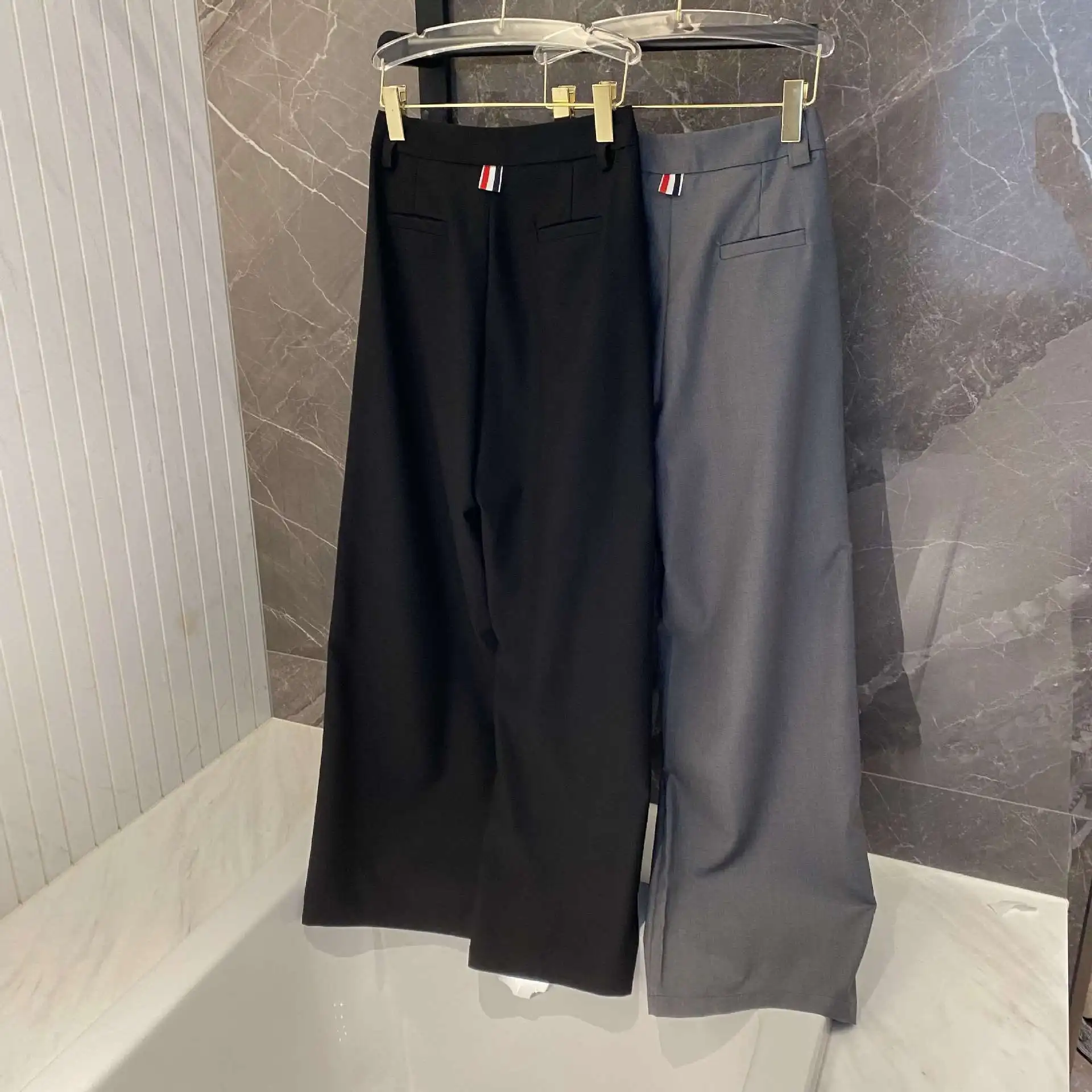 

Gray Wide Leg Pants Women's Loose High Waist Black Suit Pants Straight Casual Summer Spring Trousers Female Fashion