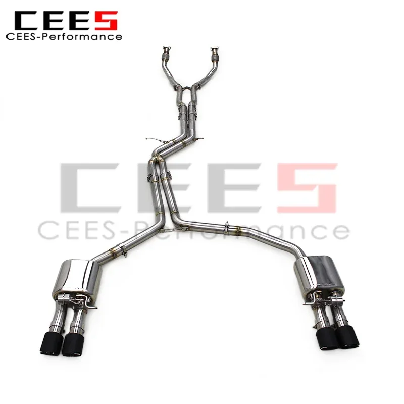 CEES Exhaust System Auto Parts for Audi A6 3.0T 2012-2023 Stainless Steel Racing Valved Catback Exhaust Pipe System