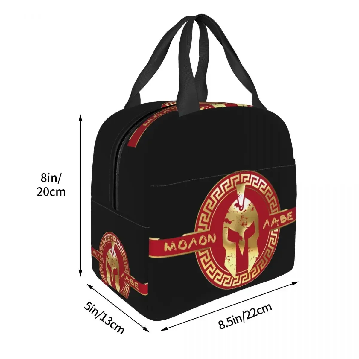 Spartan Molon Labe Sparta Warrior Lunch Box Waterproof Warm Cooler Thermal Food Insulated Lunch Bag for Women Picnic Tote Bags