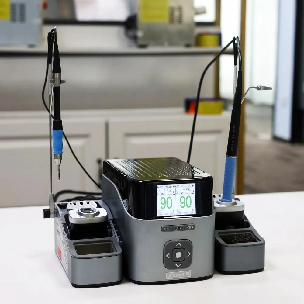 

Double Handles Smart T420D LED Digital Display Bga Rework Station Soldering Station for Phone Motherboard Chip PCB Repair