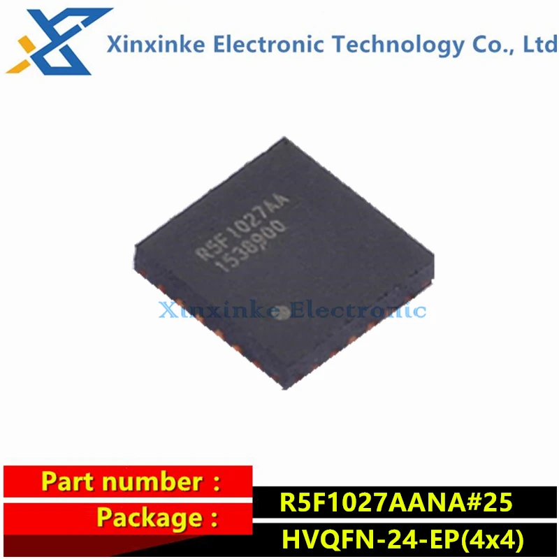 R5F1027AANA#25 HVQFN-24-EP(4x4) R5F1027AA RL78 24MHz FLASH 16-bit Microcontrollers - MCU 16BIT MCU RL78/G12 16KB