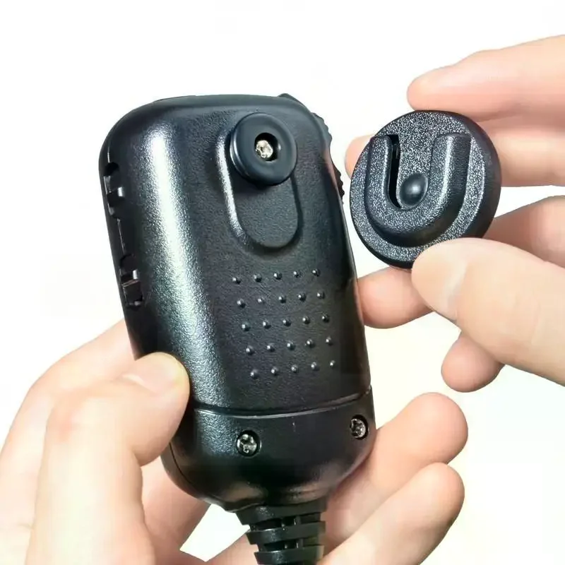 Round Microphone Hook Holder Self Adhesive Mount Bracket Walkie Talkie Hand Mic Storage Mobile Radio Motorcycle Vehicle