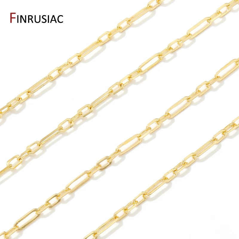 Multi Arten 14K vergoldetes Messing Metall Runde Gliederketten, DIY Schmuck Spulenketten Halskette Armband Herstellung Zubehör – Detail 21