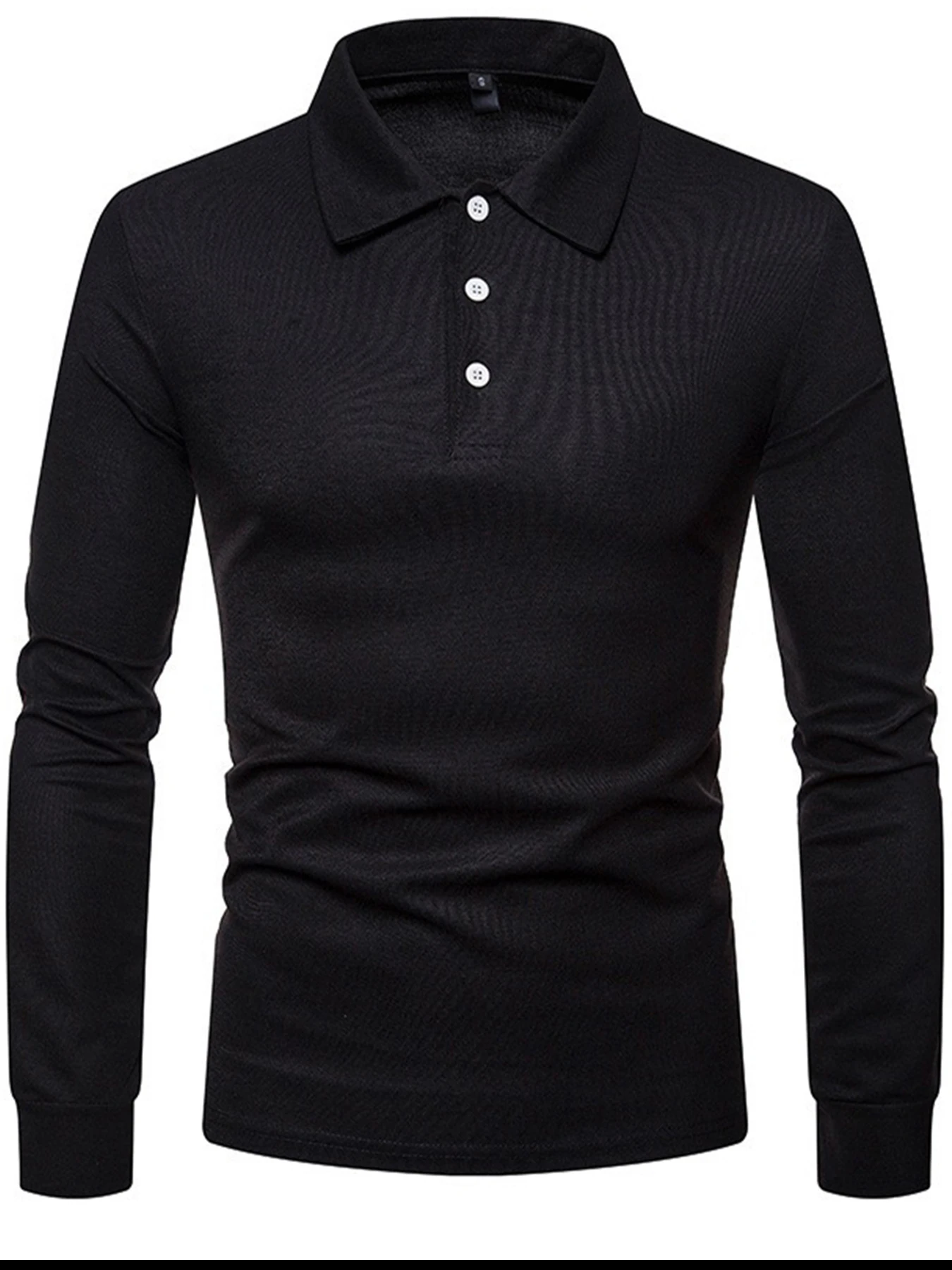 

Men's Slim Fit Long-Sleeved Polo Shirt Solid Color Casual Fashion T-Shirt Multi-Color Top