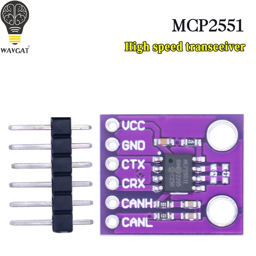 Контроллер протоколов WAVGAT MCP2551, высокое качество, модуль интерфейса шины, Arduino