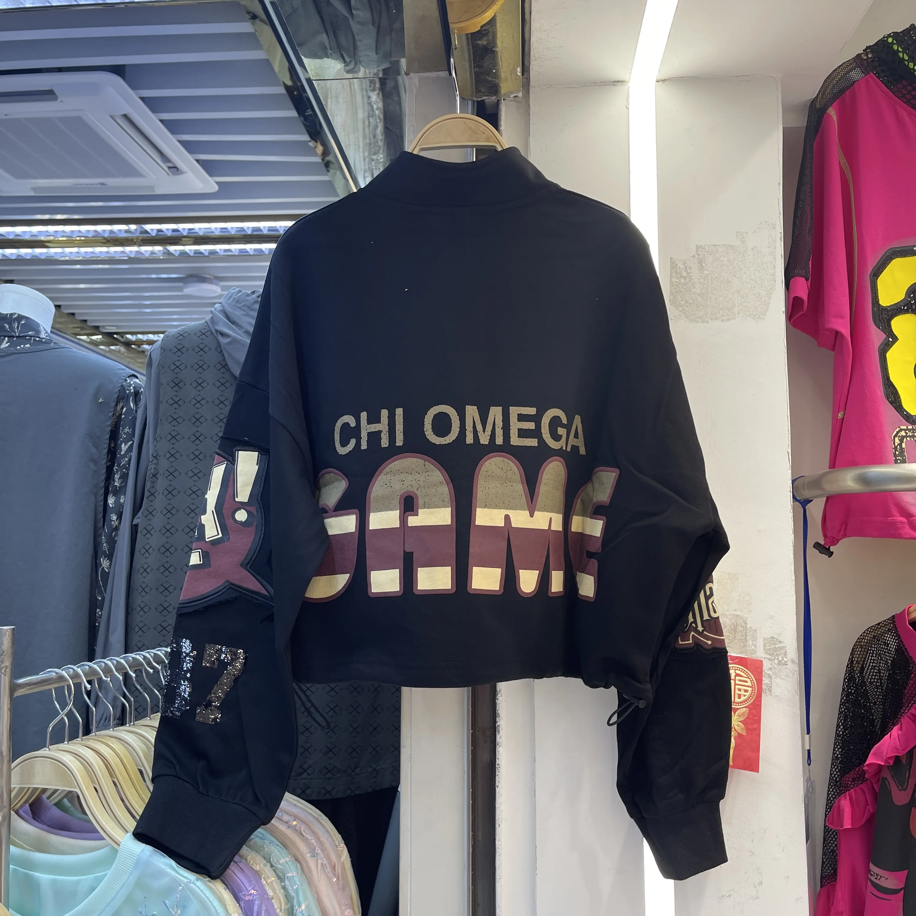 2025 Spring and Autumn New Korean Style Loose Versatile Zip Up Pullover Top for Women Long Sleeve Stand Collar Short Sweatshirts