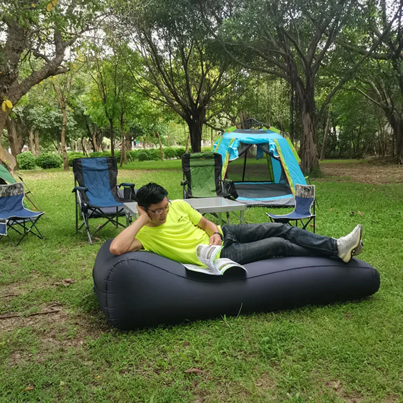 Inflatable Air Bed Built In Pump Automatic Inflatable Sofa Outdoor Camping Mattress Portable Lazy Cushion Portable Folding Bed