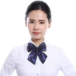 Elegant JK Stripe Bowknot Neckties Dots Bowtie For Women Girl Neck Ties School Student Bowtie Uniform Bowties Shirt Accessory
