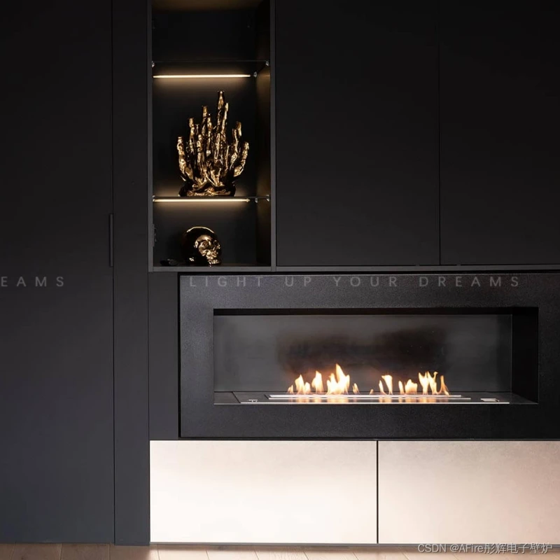 

tuya wifi 1000 mm L smart burner bioethanol kamin electric fireplace bio ethanol fuel